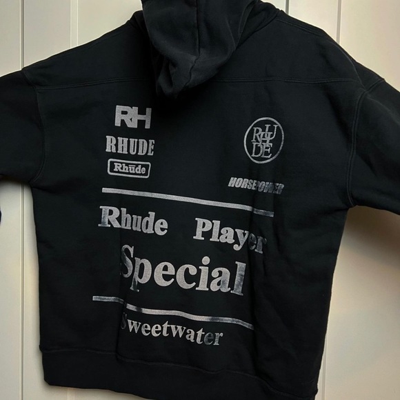 Rhude - Rhonda 2 Decal Black Hoodie (BNWT) - Picture 3 of 3